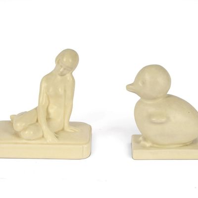 Sale Photo Thumbnail #289: Two Rookwood Art Pottery Paperweights