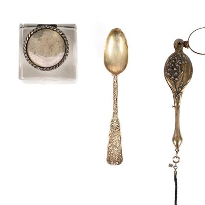 Sale Photo Thumbnail #43: Sterling Silver Items Incl. Art Nouveau Lorgnette