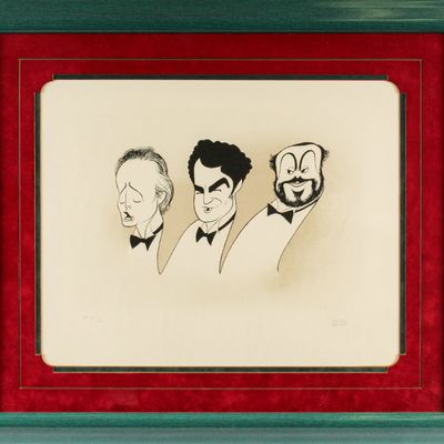 Sale Photo Thumbnail #467: Al Hirschfeld (American, 1903-2003) The Three Tenors, Signed Lithograph, Artist's Proof