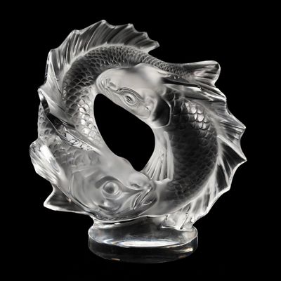 Sale Photo Thumbnail #46: Lalique Crystal Deux Poissons (Double Fish) Sculpture