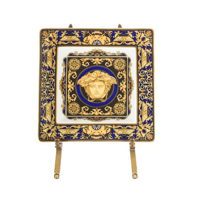 Sale Photo Thumbnail #87: Rosenthal Versace Medusa Blue Dish