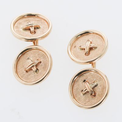 Sale Photo Thumbnail #11: 14K Button Cufflinks