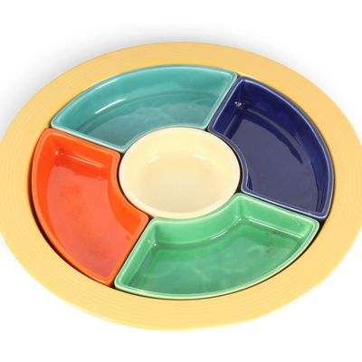 Sale Photo Thumbnail #443: Homer Laughlin Fiestaware Six-Piece Divided Relish Serving Dish Set