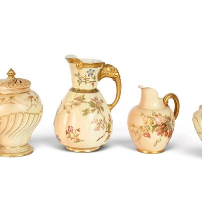 Sale Photo Thumbnail #203: Royal Worcester Blush Ivory Porcelain, Five Pieces
