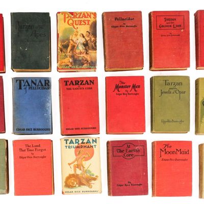 Sale Photo Thumbnail #393: Group of Twenty-Eight Hardcover Novels by Edgar Rice Burroughs