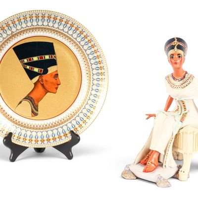 Sale Photo Thumbnail #83: Cybis Porcelain Seated Nefertiti Figural Sculpture