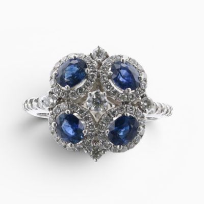 Sale Photo Thumbnail #4: 18K Sapphire and Diamond Ring