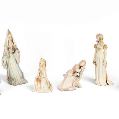 Sale Photo Thumbnail #78: Group of Six Cybis Porcelain Figures