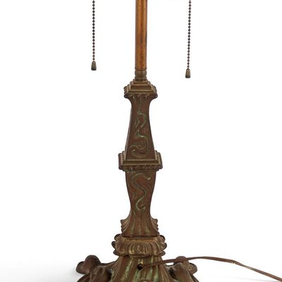 Sale Photo Thumbnail #266: Art Nouveau Patinated Cast Iron Table Lamp