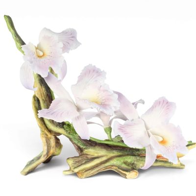Sale Photo Thumbnail #63: Connoisseur of Malvern "Pink Debutante (Cattleya)" Porcelain Floral Grouping