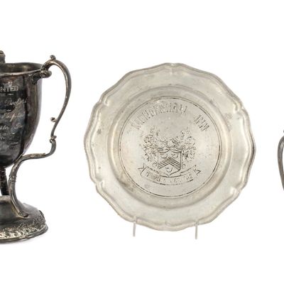 Sale Photo Thumbnail #38: Two Silver Plated Loving Cup Trophies