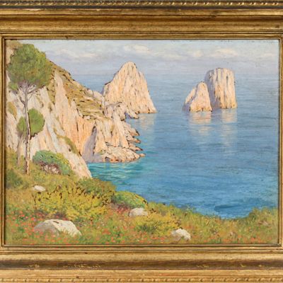 Sale Photo Thumbnail #101: Willem Welters (1881-1972) Capri Coast, Painting