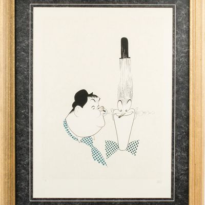 Sale Photo Thumbnail #468: Al Hirschfeld (American, 1903-2003) Laurel & Hardy, Signed Lithograph, Artist's Proof