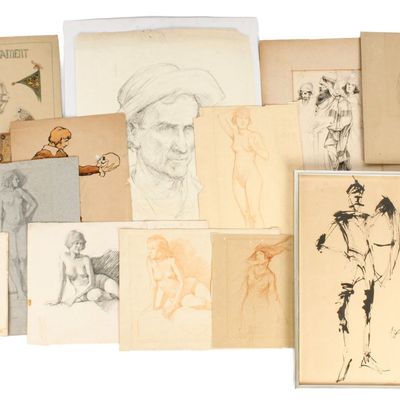 Sale Photo Thumbnail #361: Henry C. Pitz (American, 1895-1976) Drawings