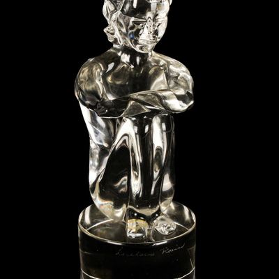 Sale Photo Thumbnail #457: Loredano Rosin Murano Art Glass Sculpture, Seated Boy