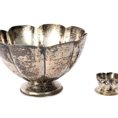 Sale Photo Thumbnail #31: Mexican Modernist Sterling Silver Bowl, Open Salt