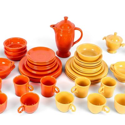 Sale Photo Thumbnail #442: Yellow and Radioactive Red Fiestaware, Homer Laughlin