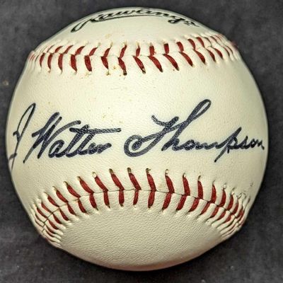 Sale Photo Thumbnail #145: J Walter Thompson Simulated Autographed Baseball