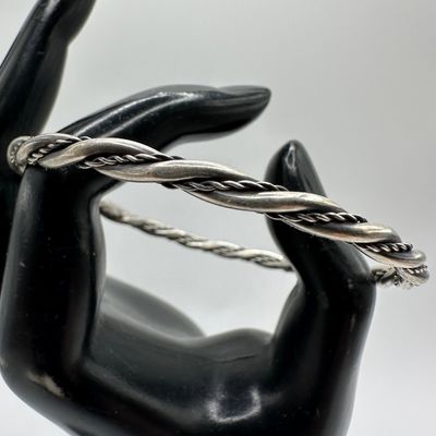 Sale Photo Thumbnail #254: Twisted Design Rope Twist Cuff Bangle Bracelet M48