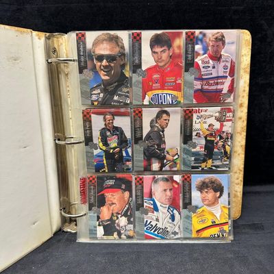 Sale Photo Thumbnail #119: 1990s Upper Deck NASCAR Trading Card Binder Lot with Duplicates and Inserts