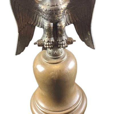 Sale Photo Thumbnail #255: Vintage American Eagle Cast Resin Lamp