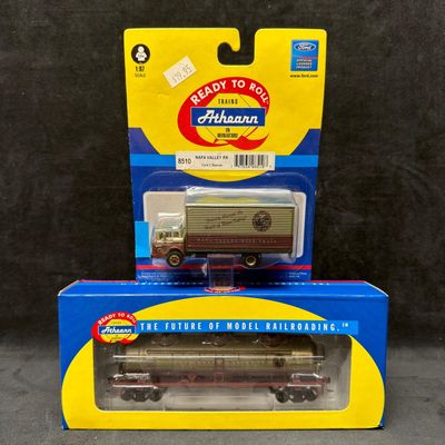 Sale Photo Thumbnail #367: Athearn Napa Valley Wine Train HO Scale Tank Car and Ford C Box Van