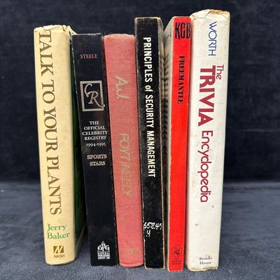 Sale Photo Thumbnail #136: Mixed Nonfiction and Reference Book Lot Talk to Your Plants Trivia Encyclopedia KGB More