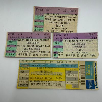 Aerosmith Boston Bob Seger and Kiss Orlando Tampa Vintage Concert Tickets