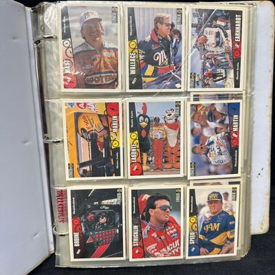 Sale Photo Thumbnail #116: 1990s NASCAR Trading Card Album Lot Upper Deck Maxx Speedway Challenge
