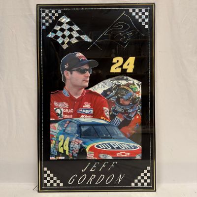 Jeff Gordon No. 24 DuPont NASCAR Framed Mixed Media Poster