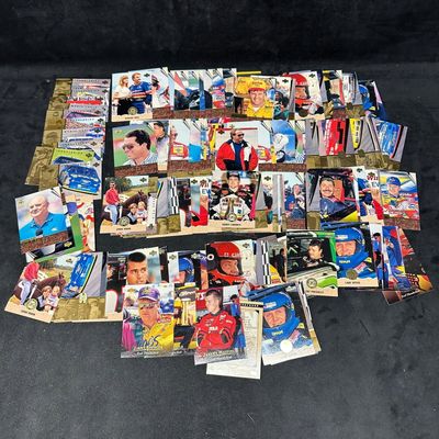 Sale Photo Thumbnail #384: Group of 1990s Upper Deck NASCAR Racing Trading Cards