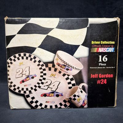 NASCAR 16-Piece Jeff Gordon 24 Driver Collection Stoneware Dinnerware
