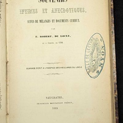 Sale Photo Thumbnail #295: Antique French Souvenirs Intimes Et Anecdotiques Hardcover