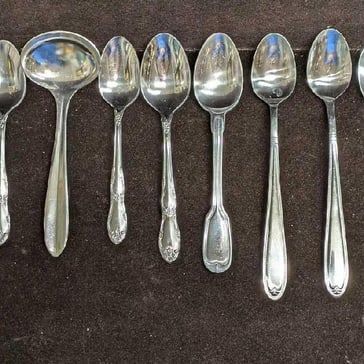 19 Vintage Assorted Stainless Steel Spoons