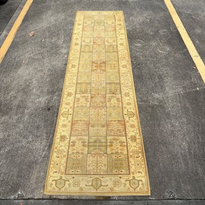 Sale Photo Thumbnail #448: Karastan Wool Hallway Runner Rug Traditional Floral Panel Design