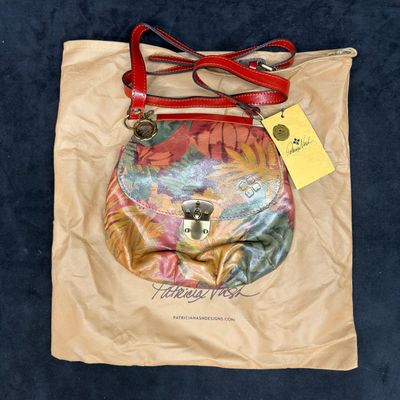 Sale Photo Thumbnail #462: Patricia Nash Tropical Floral Leather Crossbody Shoulder Bag