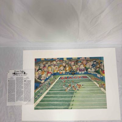 Sale Photo Thumbnail #426: Robert Cenedella Lithograph Color Print The Giants #2