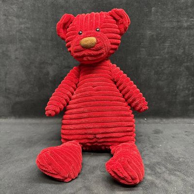 Sale Photo Thumbnail #347: Jellycat London Cordy Roy Dark Red Teddy Bear Corduroy Plush