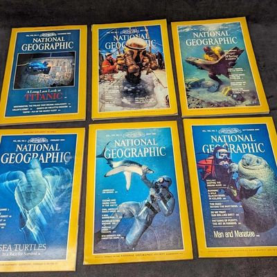 6 1980s 1990s National Geographic Magazines N