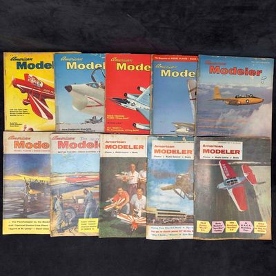 American Modeler Magazine 1957 Lot of 10 Ten Magazines Collection Set