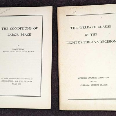 Sale Photo Thumbnail #418: Conditions Of Labor Peace & Welfare Clause Booklets