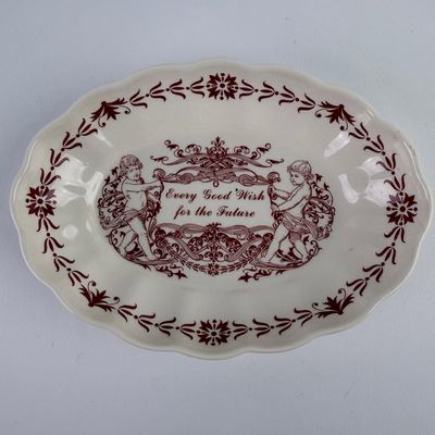 Sale Photo Thumbnail #481: Spode Friendship Angel Trinket Candy Dish Cherub Design