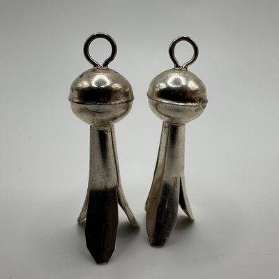 Squash Blossom Style Silver Earrings M67