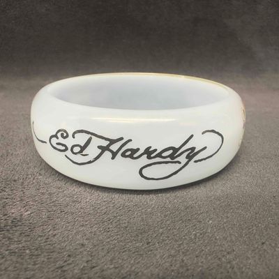 Sale Photo Thumbnail #335: Ed Hardy Christian Audigier Slip on Bangle Original Officially Licensed Bracelet Gray