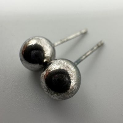 Sale Photo Thumbnail #122: JCM 925 Silver Stud Ball Classic Earrings AB2