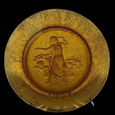 Summer French Daum Crystal Plate By Corbin
