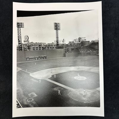 Sale Photo Thumbnail #394: Black and White Silver Gelatin Print Fenway Park Baseball Game Scene Boston Red Sox