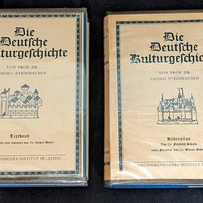 Sale Photo Thumbnail #310: Georg Steinhausen Die Deutsche Kulturgeschichte HC