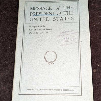 Sale Photo Thumbnail #330: Taft - Message Of The President Of the United States