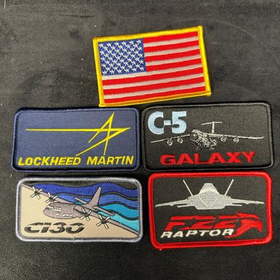 5 Lockheed Martin Military Aircraft Embroidered Patches